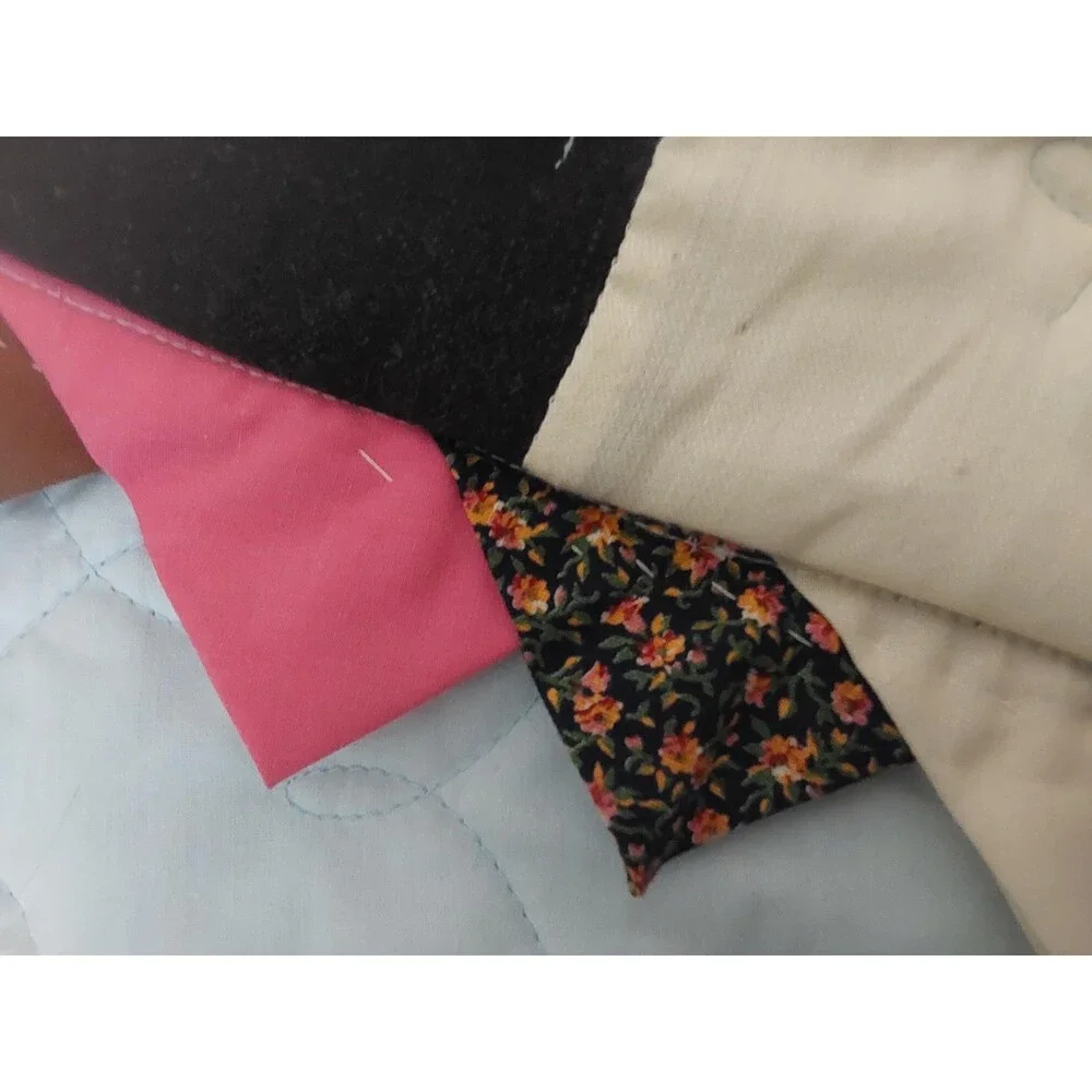 Handcrafted Colorful Crazy Quilt